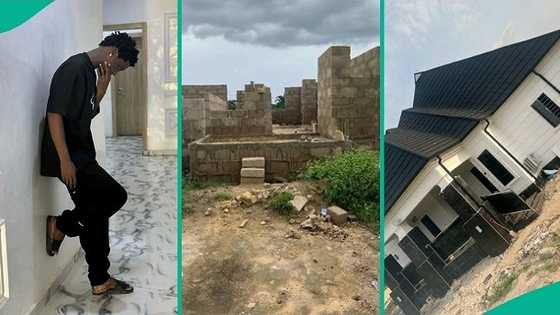 Congratulations pour in as video shows Nigerian man's newly completed bungalow