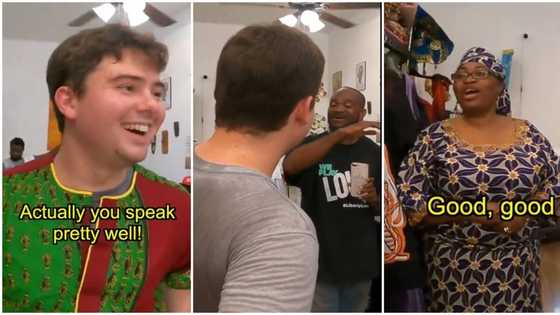 "Why am I crying?" Video shows Oyinbo man as he 'blows' hot Yoruba to Nigerians, goes viral