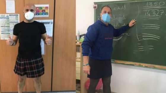 Male teachers put on skirts to classes in solidarity for student who was expelled
