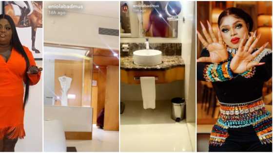Actress Eniola Badmus searches hotel room for ‘juju’ ahead of Bobrisky’s 30th birthday party