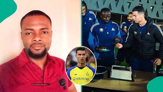 AFCON Win: Man draws attention to what Cristiano Ronaldo did after serving cake to Sadio Mane, video trends