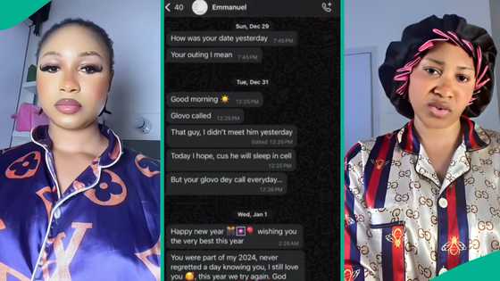 Nigerian lady displays messages she received from her ex-boyfriend who refused to let go