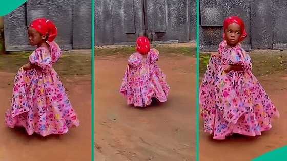 Little girl gets attention with her steps as she rocks long dress to church