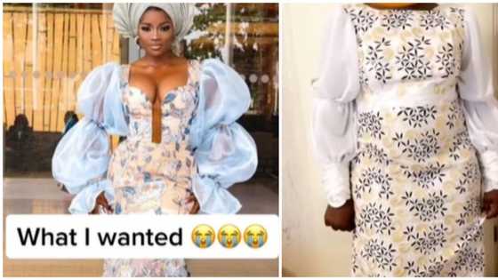 What I ordered: Lady shares video of ankara dress she wanted and what she got, internet users left amused