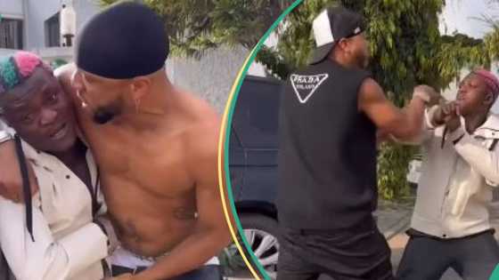 Charles Okocha blocks Portable on the road, gets into nasty fight ahead of their boxing challenge
