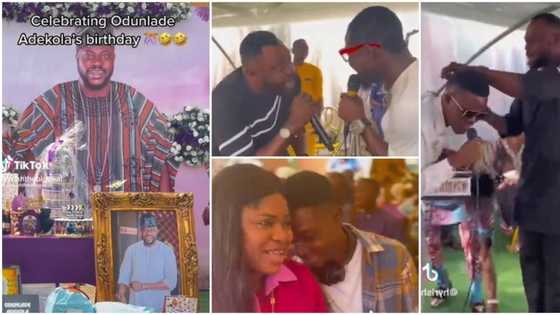 "Na POS you use record?" Video from Odunlade Adekola's birthday party trends, actor, wife scatter dance floor