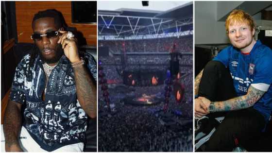 "Odogwu's voice is unique: Fans react as Burna Boy and Ed Sheeran perform unreleased song at Wembley stadium