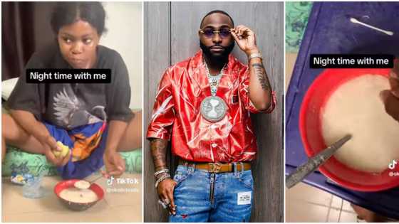 Davido sends N2 million to broke lady who soaked garri and called it fried rice in viral video: “I love this”