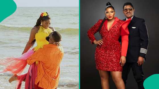 Omotola Jalade's daughter Meraiah shares pre-wedding beach photos with fiancé, fans gush