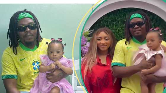 Video as Olamide and wife hold lavish party for daughter's 1st birthday, child’s name stirs reactions