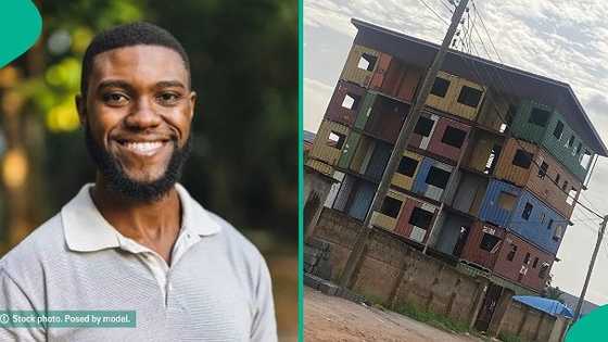 Photo of 5-storey building constructed with different colours of iron containers goes viral
