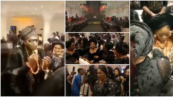 Toyin Abraham, Iyabo Ojo, others storm Toyin Lawani's Lagos wedding in gorgeous black oufits