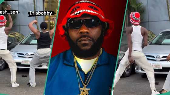 Rapper Odumodu Blvck blows hot over video of twerking man wearing his signature cap: “Commot am”