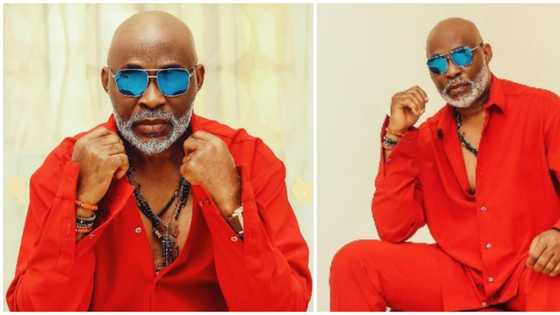 Nollywood veteran RMD marks 61st birthday in stylish red ensemble, shares photos