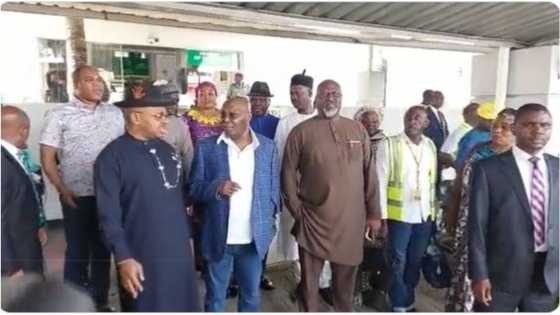 Atiku returns after short trip to France, Video Emerges