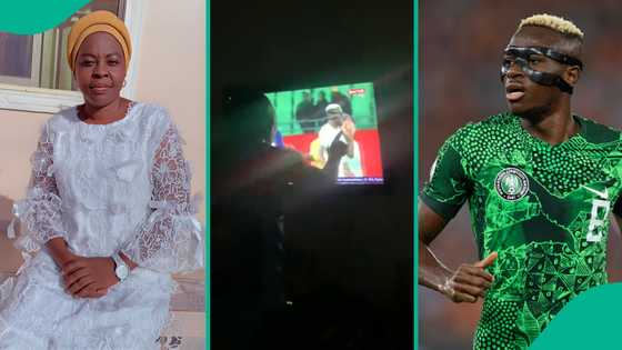 "Show me your leg": Video shows epic moment Nigerian mum anointed Osimhen before he scored brace