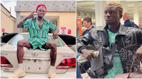 Abeg no spoil this one: Portable begs as he shows off new car days after fans destroyed old car