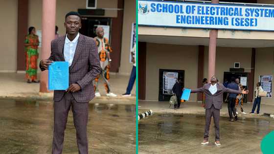 New graduate posts epic photos as he celebrates his sign-out from higher institution