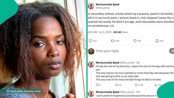 Lady vows never to forgive her secondary school bully who died 2 years ago: "I almost drank it"