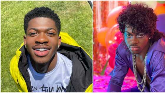 Old Town Road singer Lil Nas poses in female jumpsuit during photoshoot