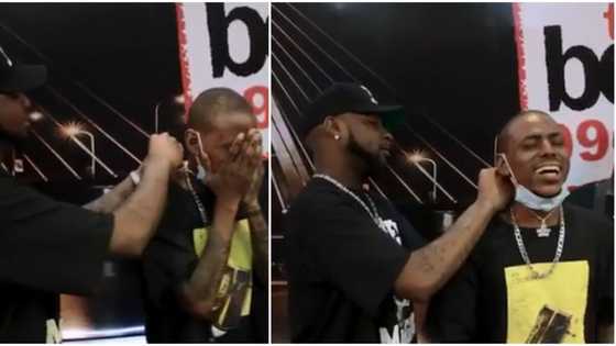 In video: Emotional moment Davido crowned young man as his ultimate fan, gifts him 30 BG chain