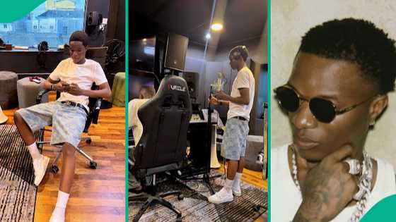 Man spots something unexpected in Wizkid’s son’s recording studio, posts screenshot