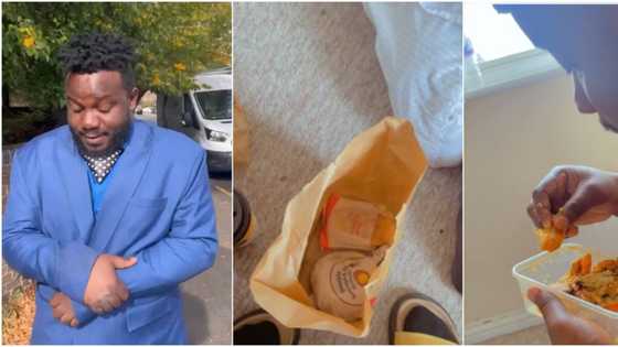 "You won make I faint?" Sabinus dumps English breakfast after days in London, battles eba and seafood okro