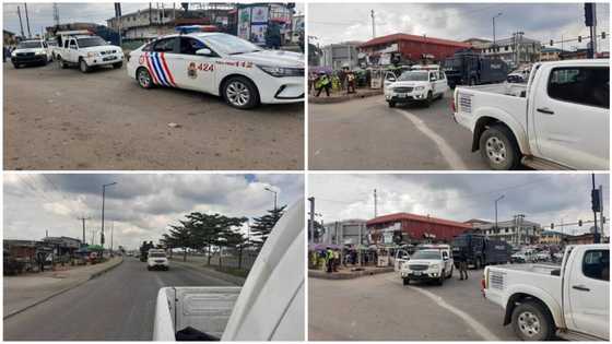 Photos emerge as Lagos Police embark on Show of Force ahead of planned #ENDSARS Memorial protest