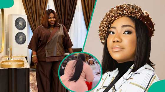 Awkward greeting between Mercy Chinwo and colleague Mera Owili elicits reactions: "Na wa Oh"