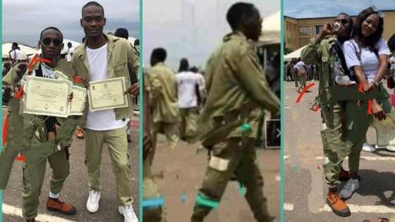 Years later, corper in viral NYSC 2016 photo confesses after tucking in certificate in pocket