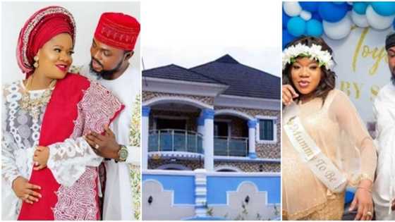 Nigerians celebrate Toyin Abraham as she gets married, welcomes baby boy and builds a house