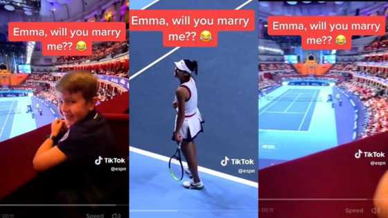 "Emma, will you marry me?" Little boy proposes to tennis star during match, video goes viral on TikTok