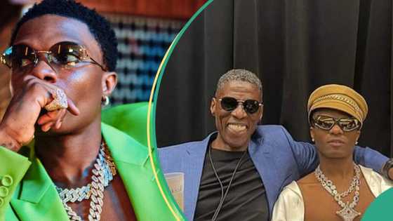 "This man and highness": Wizkid's pics with his baby mama Jada Pollock's dad sparks mixed reactions