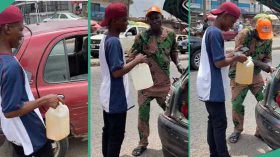 "Fuel for free": Man gives full gallon of fuel to driver, asks him to pour it in car without paying