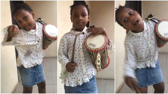 "She even has good voice": Girl plays drum in a sweet way, video of her perfect skills goes viral on TikTok