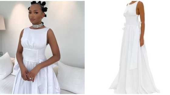 Fashionista Temi Otedola steps out for movie premiere in pristine white dress worth over N100k