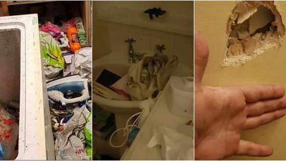 Tenants leave house in a mess, landlord cries out after he saw the condition (photos)