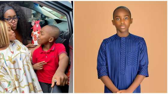 Mercy Aigbe shuns life's drama, goes all out for son as he clocks new age, adorable photos, video melt hearts