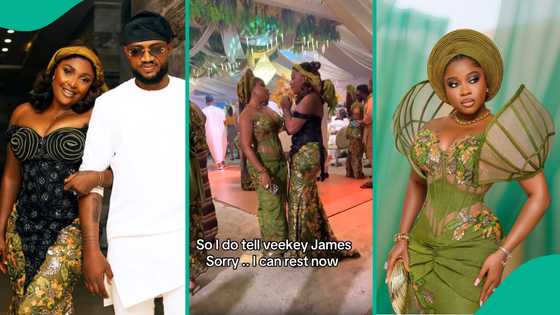 JP2025: Blessing Ceo apologises to Veekee James at Priscy and Juma Jux’s wedding, “Abeg post your man”