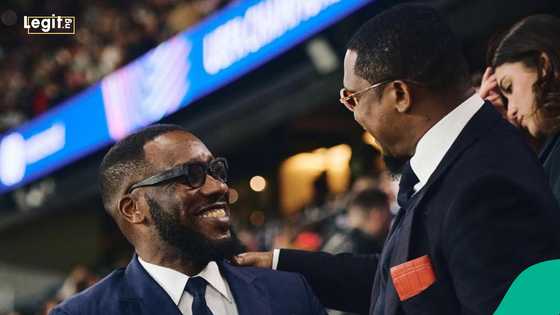African legends Jay-Jay Okocha and Samuel Eto'o reunite at PSG vs Arsenal UCL semis