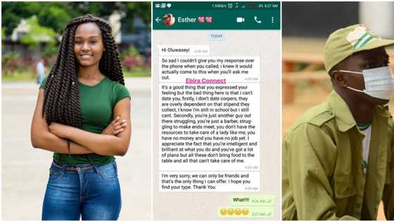 "You're intelligent": Polite Nigerian lady serves corps member breakfast with fine English, her chat leaks
