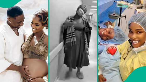 Priscy Ojo's contraction, delivery story ignites reactions: "Could have fallen on Juma's birthday"