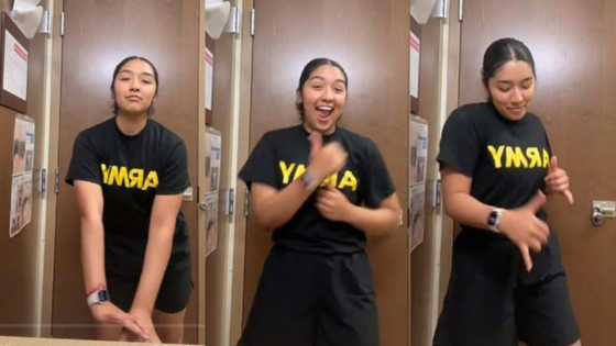 "We are humans too": Elegant female soldier loosens up, shows amazing dance moves, video goes viral on TikTok