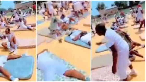 Bidiyon yadda aka shanya 'yan NYSC a Kano su kwanta a rana saboda wani laifi