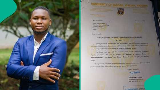 University of Ibadan graduate who studied anthropology posts his final result online, people react