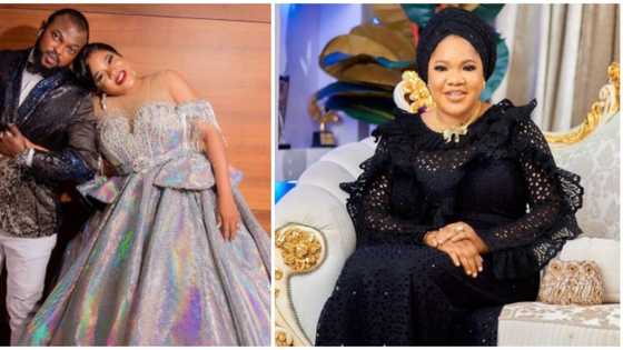 Actor Kolawole Ajeyemi celebrates wife Toyin Abraham as she bags recognition award