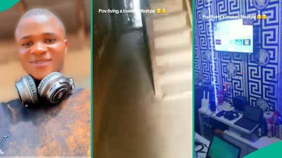 Man living in one-bedroom apartment shows contrast between its interior and exterior, many react