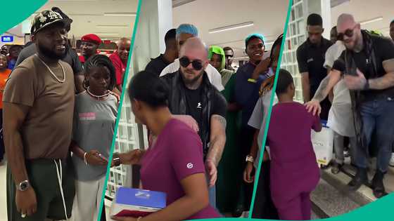 Davido's Imade trends after singer's bouncer pushed her nanny, elicits reactions