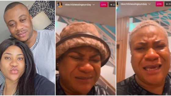 Nkechi Blessing breaks down in tears in emotional video moments after bragging about never crying over a man