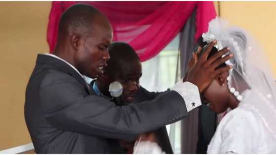 "This is not normal": Reactions as groom lays hands on bride during wedding, speaks in tongues